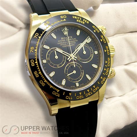 rolex daytona yellow gold oysterflex strap 116518ln|116518ln price.